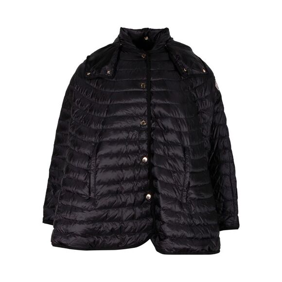 Moncler Chinchard Poncho-Style Puffer Jacket in Black Nylon - Picture 1 of 6